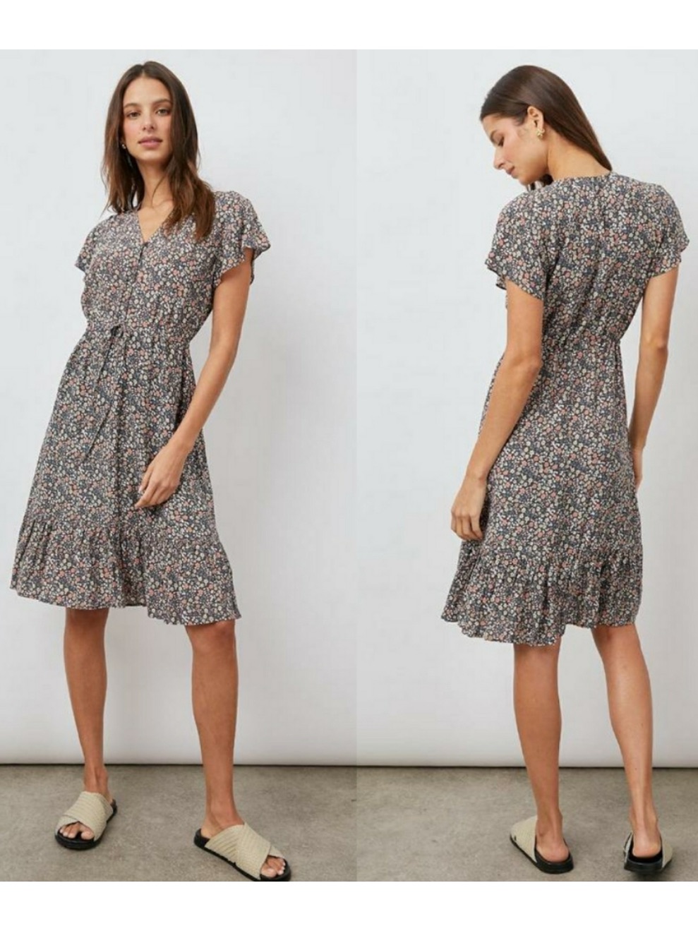 Rails Kiki Dress In Black Vintage Floral